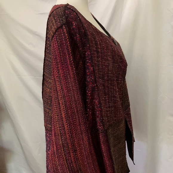 COLDWATER GREEK Multicolor Scoop Neck Single Button Front Blazer - Picture 2 of 5